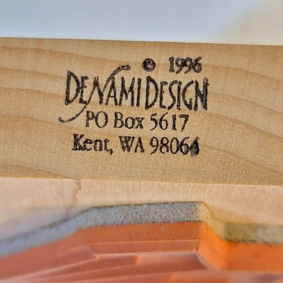 NEW Asian Fan or Teepee Rubber Stamp Denami Design Large Unused Vintage - Picture 2 of 5